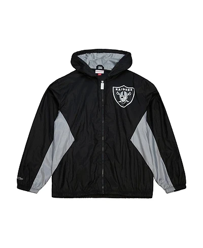 Mitchell & Ness Men's Black Las Vegas Raiders Playmaker Full-Zip Windbreaker Jacket