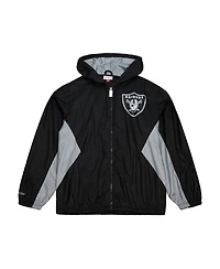 Mitchell & Ness Men's Black Las Vegas Raiders Playmaker Full-Zip Windbreaker Jacket