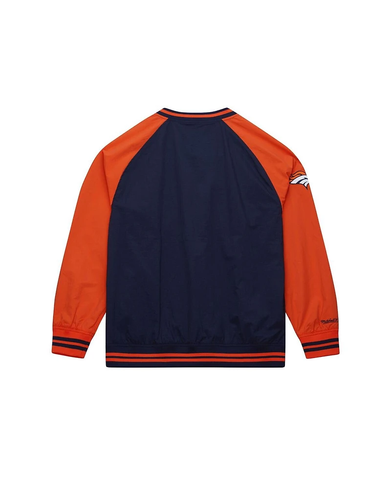 Mitchell & Ness Men's Navy Denver Broncos Raglan Jacket