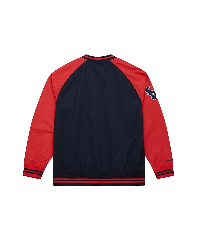 Mitchell & Ness Men's Navy Houston Texans Raglan Jacket