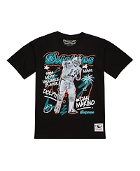 Mitchell & Ness Men's Dan Marino Black Miami Dolphins Chalked Up Player Graphic T-Shirt