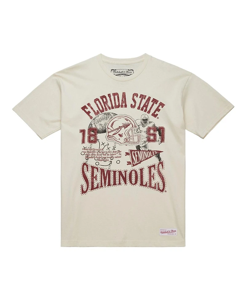 Mitchell & Ness Men's Cream Florida State Seminoles Heritage Scholar T-Shirt