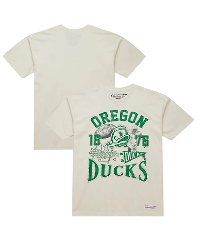 Mitchell & Ness Men's Cream Oregon Ducks Heritage Scholar T-Shirt