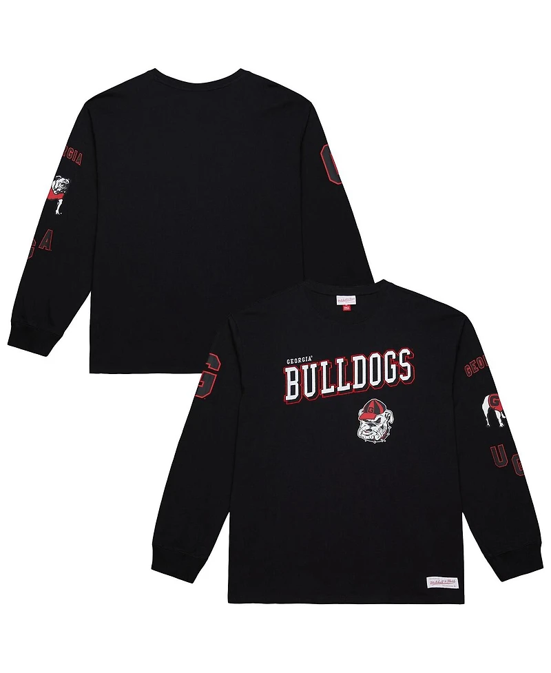 Mitchell & Ness Men's Black Georgia Bulldogs Training Camp Long Sleeve T-Shirt