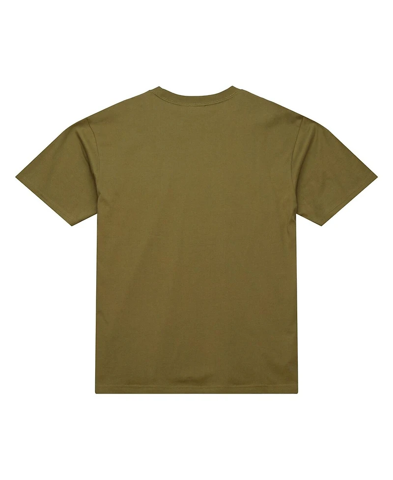 Mitchell & Ness Men's Olive Buffalo Bills Vintage Logo Premium T-Shirt