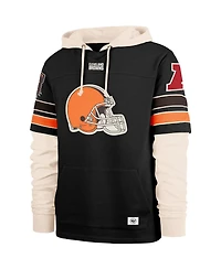 '47 Brand Men's Black Cleveland Browns Split Zone Cornerback Duo Hoodie