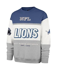 '47 Brand Men's Blue/Gray Detroit Lions Breeze Maximalist Sweatshirt