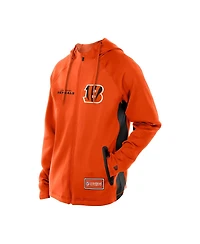 New Era Men's Orange Cincinnati Bengals Combine Authentic Raglan Scuba Full-Zip Hoodie