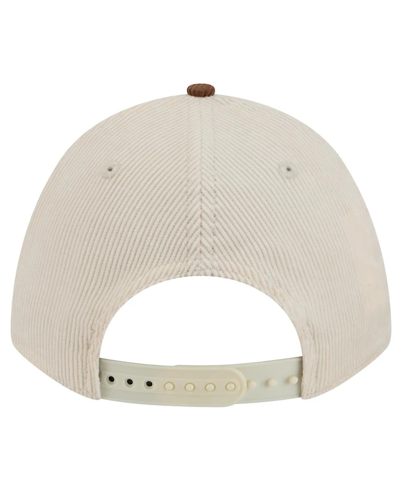 New Era Men's Cream/Brown San Diego Padres Sided Corduroy 9FORTY A-Frame Adjustable Hat