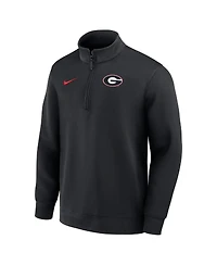 Nike Men's Black Georgia Bulldogs 2025 Coaches Premium Dri-fit Half-Zip Pullover Sweatshirt