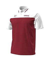 Under Armour Men's Garnet/White South Carolina Gamecocks Green Blocked Polo Shirt
