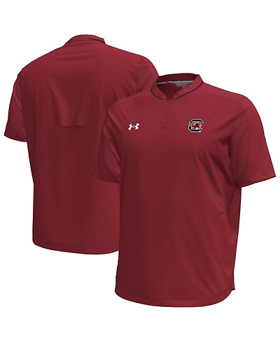 Under Armour Men's Garnet South Carolina Gamecocks Motivate Quarter-Zip Performance Sweatshirt