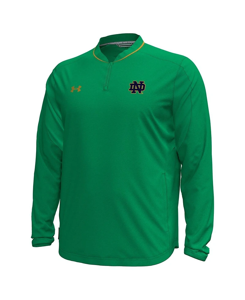 Under Armour Men's Green Notre Dame Fighting Irish Motivate Long Sleeve Quarter-Zip Jacket