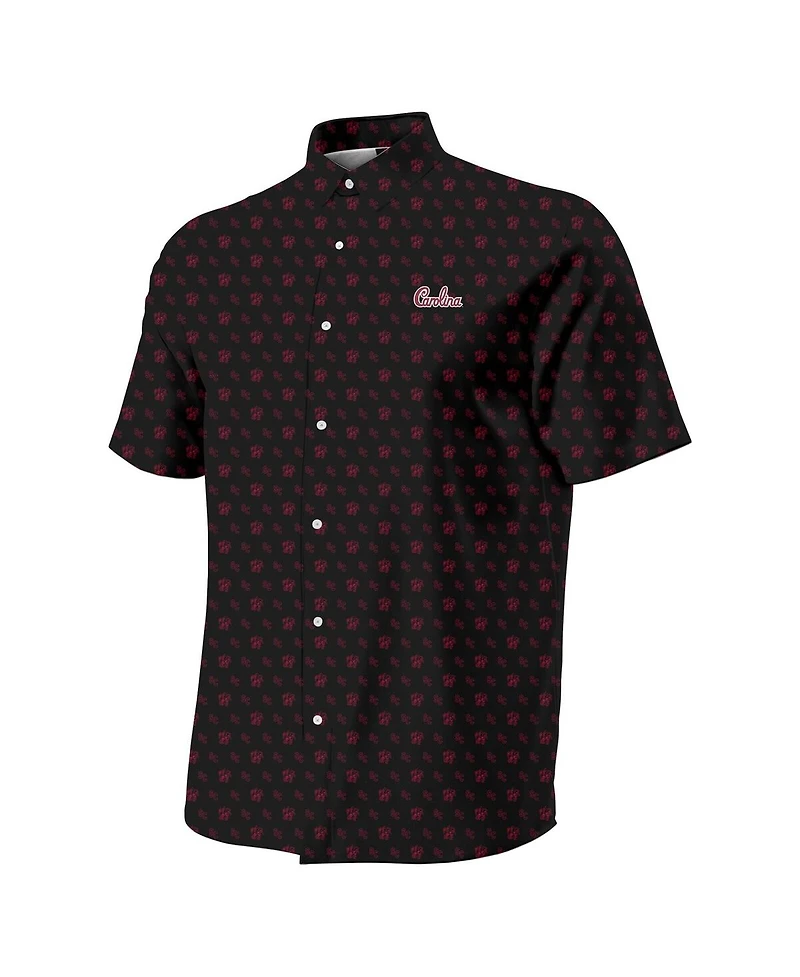 Under Armour Men's Black South Carolina Gamecocks Gameday Armourfuse Camp Button-Up Shirt