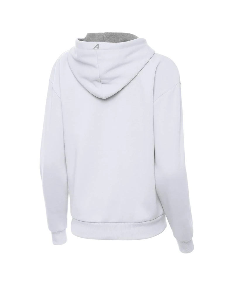 Antigua Women's White Green Bay Packers Victory Pullover Hoodie