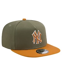 New Era Men's Olive/Brown New York Yankees Color Pack A-Frame 9FIFTY Snapback Hat