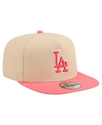 New Era Men's Light Beige/ Los Angeles Dodgers Color Pack A-Frame 9FIFTY Snapback Hat