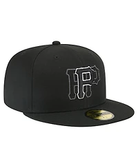 New Era Men's Black Pittsburgh Pirates Tri-Hit 59FIFTY Fitted Hat