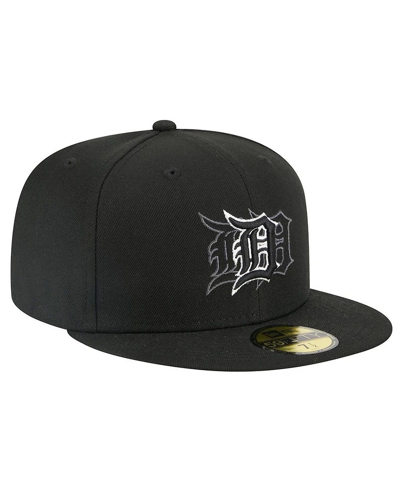 New Era Men's Black Detroit Tigers Tri-Hit 59FIFTY Fitted Hat