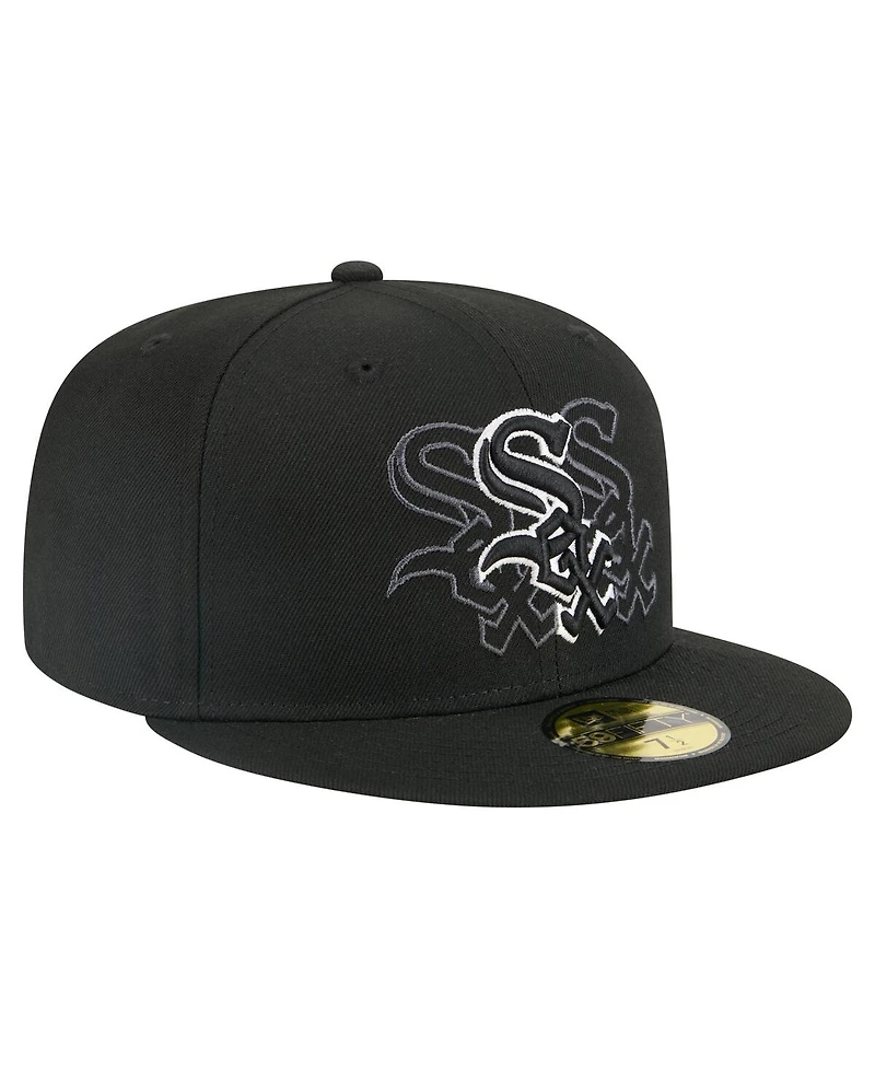New Era Men's Black Chicago White Sox Tri-Hit 59FIFTY Fitted Hat