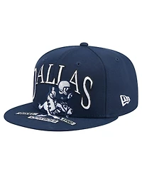 New Era Men's Navy Dallas Cowboys Throwback Oversized 59FIFTY Fitted Hat