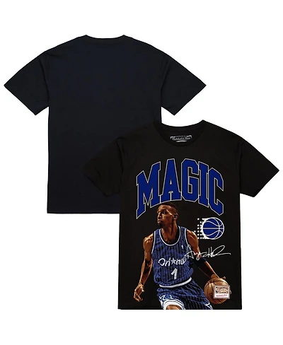 Mitchell & Ness Men's Penny Hardaway Black Orlando Magic Hardwood Classics Player Arch T-Shirt