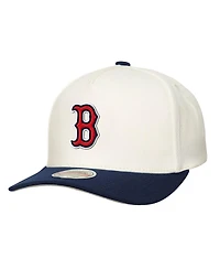 Mitchell & Ness Men's Cream Boston Red Sox Stretch-Snapback Hat