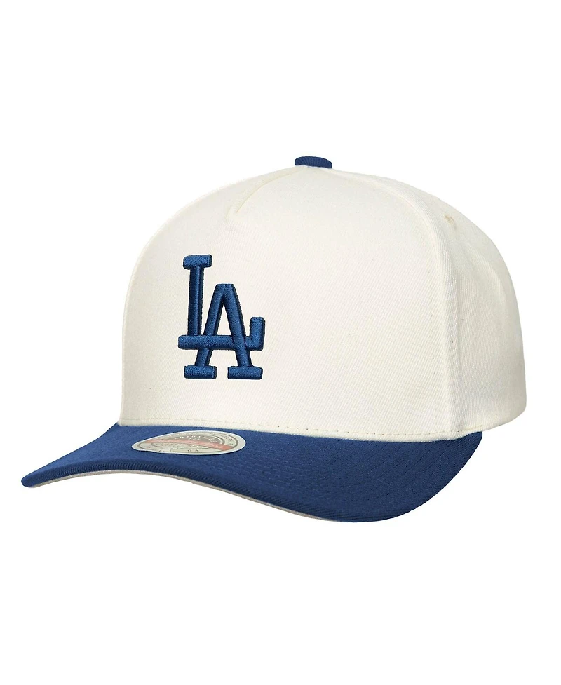 Mitchell & Ness Men's Cream Los Angeles Dodgers Stretch-Snapback Hat