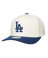 Mitchell & Ness Men's Cream Los Angeles Dodgers Stretch-Snapback Hat