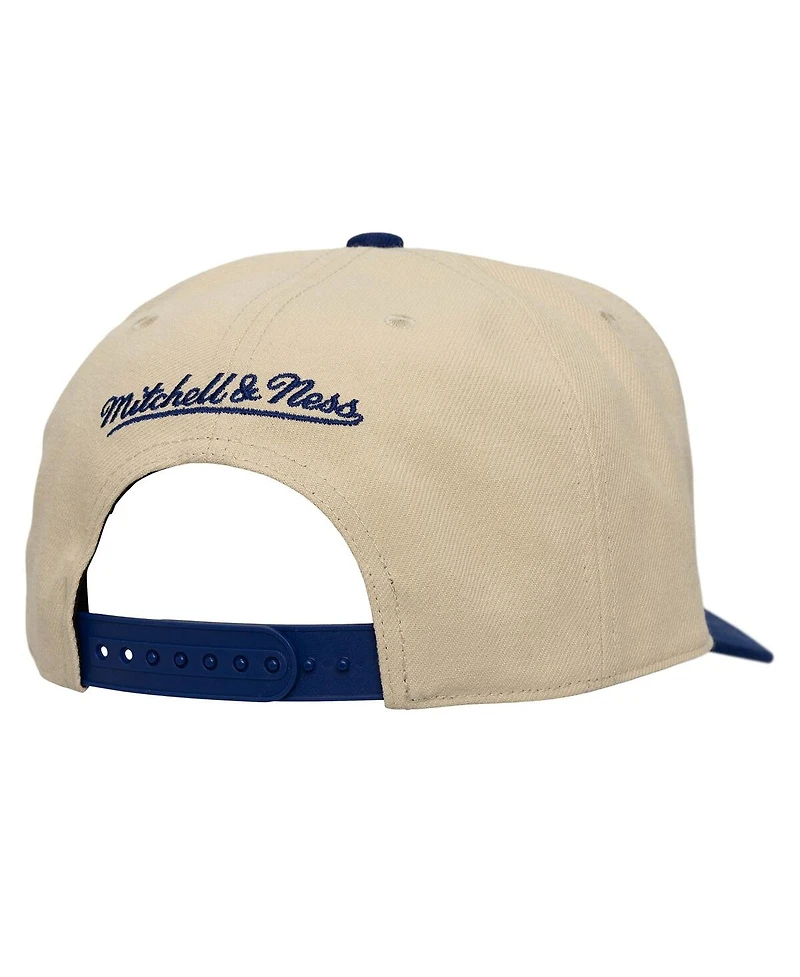 Mitchell & Ness Men's Cream/Blue Real Salt Lake Upside Down Pro Pinch Snapback Hat