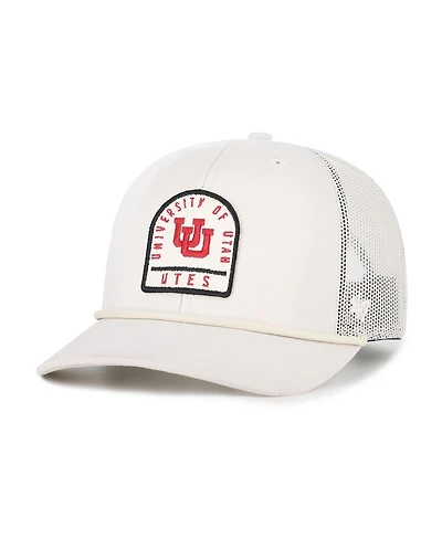 '47 Brand Men's and Women's Cream Utah Utes Core Inline Gravestone Adjustable Trucker Hat