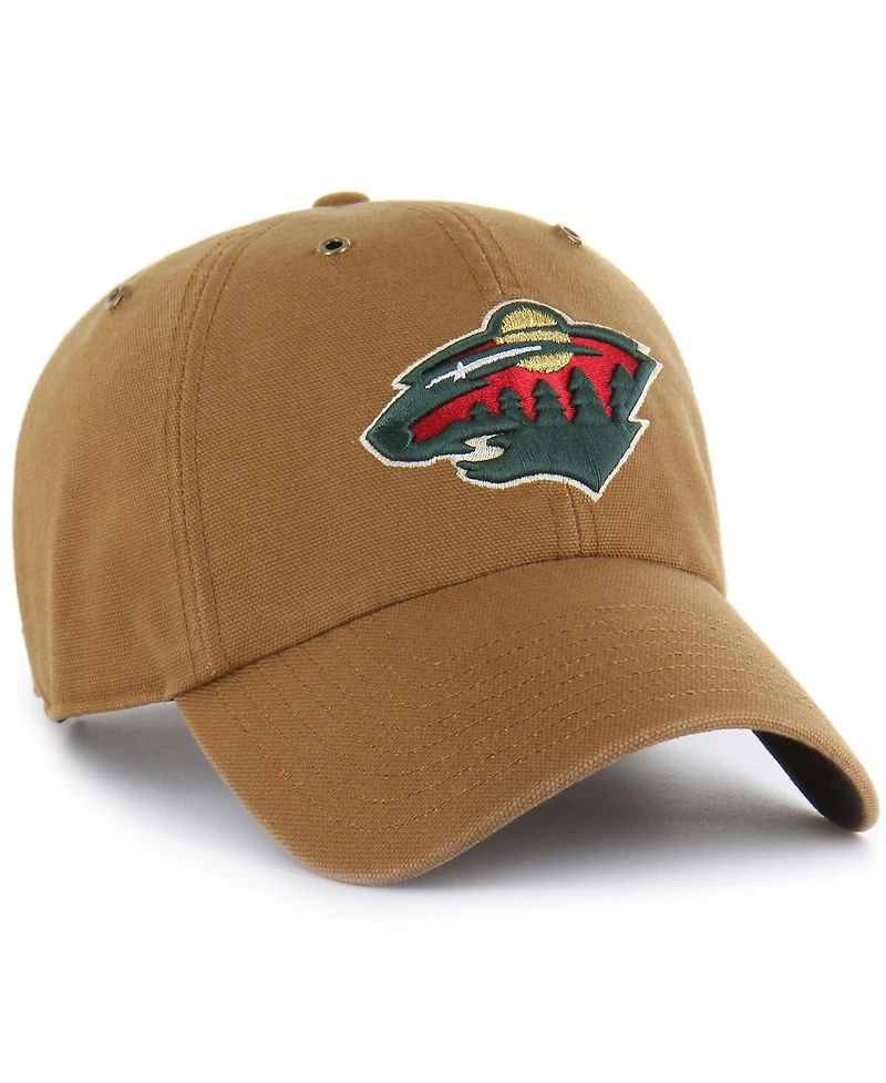 Carhartt x '47 Brand Men's Brown Minnesota Wild Clean Up Adjustable Hat