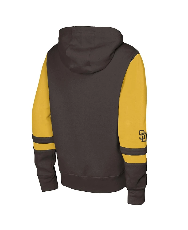 Outerstuff Men's Brown San Diego Padres Stadium Color Block Full-Zip Hoodie
