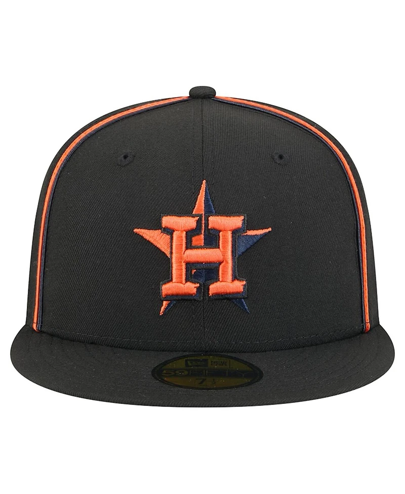 New Era Men's Black Houston Astros Soutache 59FIFTY Fitted Hat