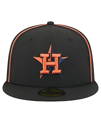 New Era Men's Black Houston Astros Soutache 59FIFTY Fitted Hat