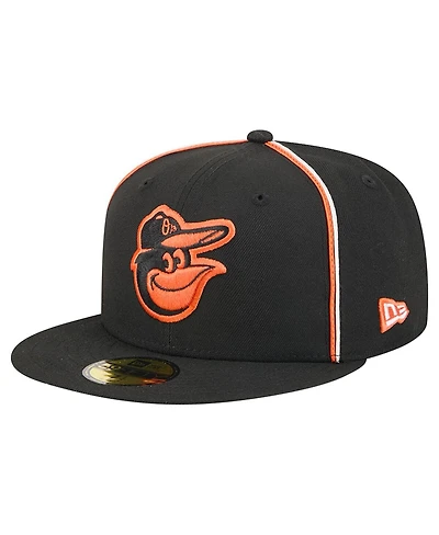 New Era Men's Black Baltimore Orioles Soutache 59FIFTY Fitted Hat