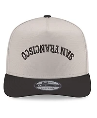 New Era Men's Cream/Black San Francisco Giants Upside Down City Name A-Frame 9FIFTY Snapback Hat