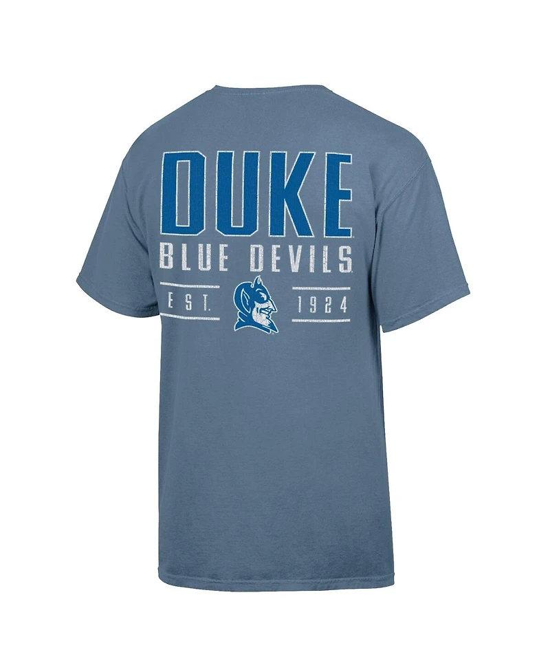 ComfortWash Men's Blue Duke Devils Big Name T-Shirt