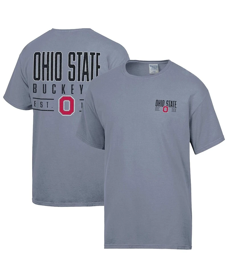 ComfortWash Men's Gray Ohio State Buckeyes Big Name T-Shirt