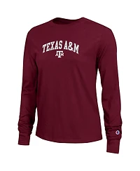 Champion Women's Maroon Texas A & M Aggies Arch Over Logo Long Sleeve T-Shirt