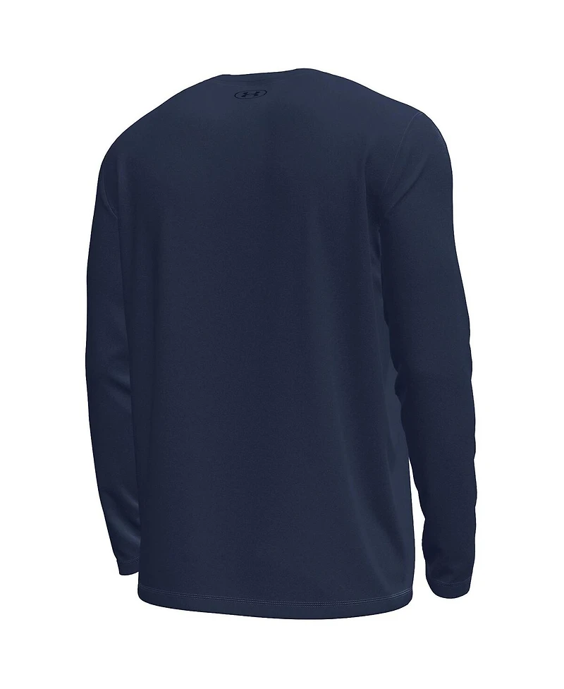 Under Armour Men's Navy Notre Dame Fighting Irish Leprechaun Heat Gear Long Sleeve T-Shirt