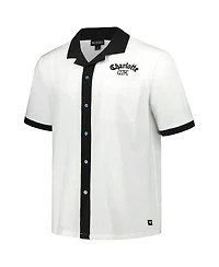 The Wild Collective Men's White Charlotte Fc Bowler Button-Up Shirt
