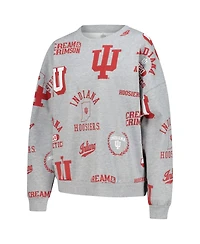 Gameday Couture Women's Heather Gray Indiana Hoosiers Always on Repeat Fleece Sweatshirt