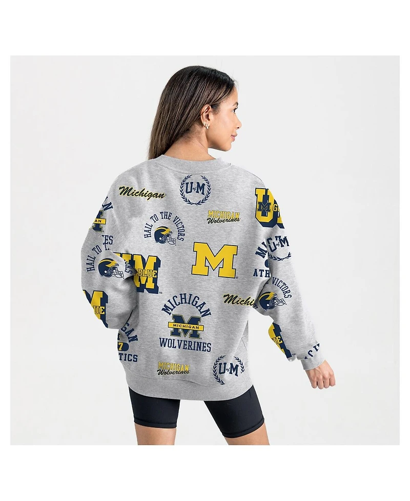 Gameday Couture Women's Gray Michigan Wolverines Always on Repeat Fleece Sweatshirt