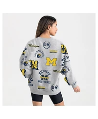 Gameday Couture Women's Gray Michigan Wolverines Always on Repeat Fleece Sweatshirt