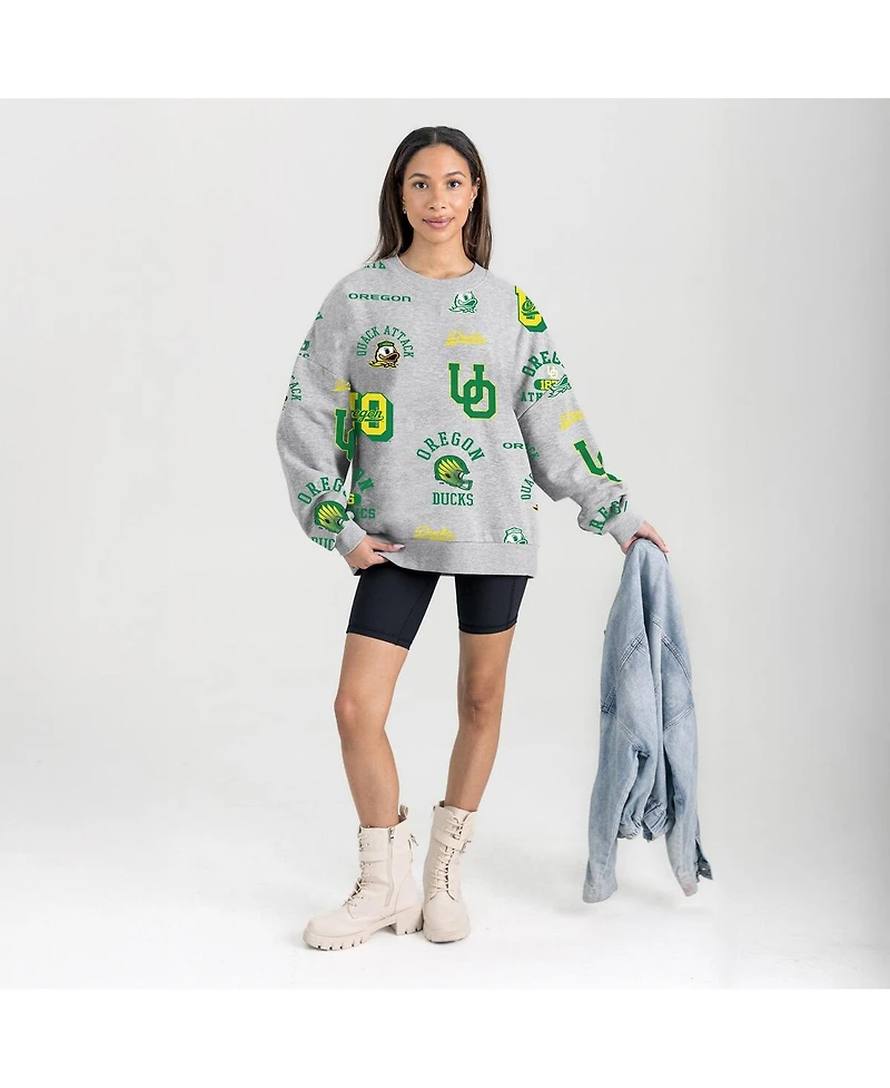 Gameday Couture Women's Gray Oregon Ducks Always on Repeat Fleece Sweatshirt