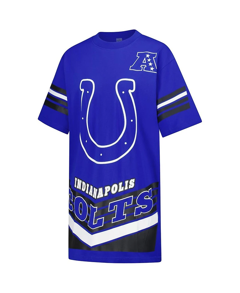 Gameday Couture Women's Royal Indianapolis Colts Perfect Score Vintage T-Shirt Dress