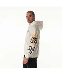 The Wild Collective Men's and Women's Cream Green Bay Packers Stacked Graphic Sleeve Fleece Hoodie