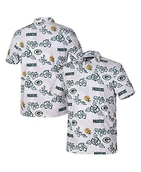 Reyn Spooner Men's White Green Bay Packers Pua Performance Game Day Polo Shirt