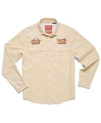 Howler Brothers Men's Tan Texas Longhorns x Howler Brothers Gaucho Long Sleeve Full-Snap Shirt